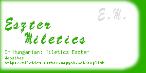 eszter miletics business card